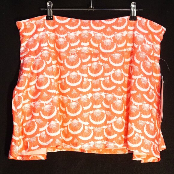Gottex Golf & Tennis Athletic Skort Coral Seashell Print Women’s XL